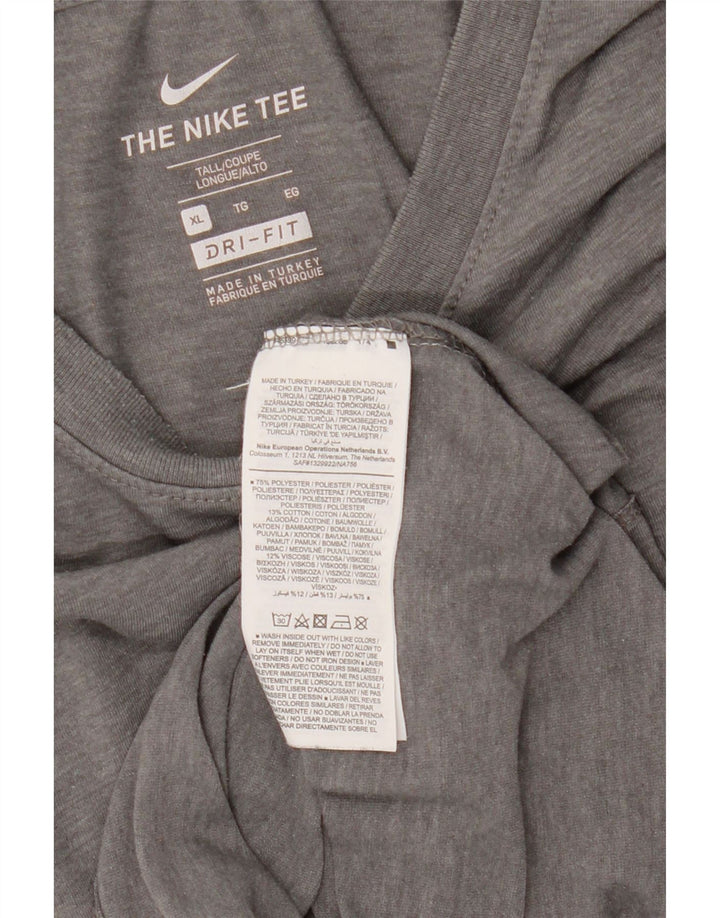 T-shirt alta da uomo Nike Top XL in poliestere grigio