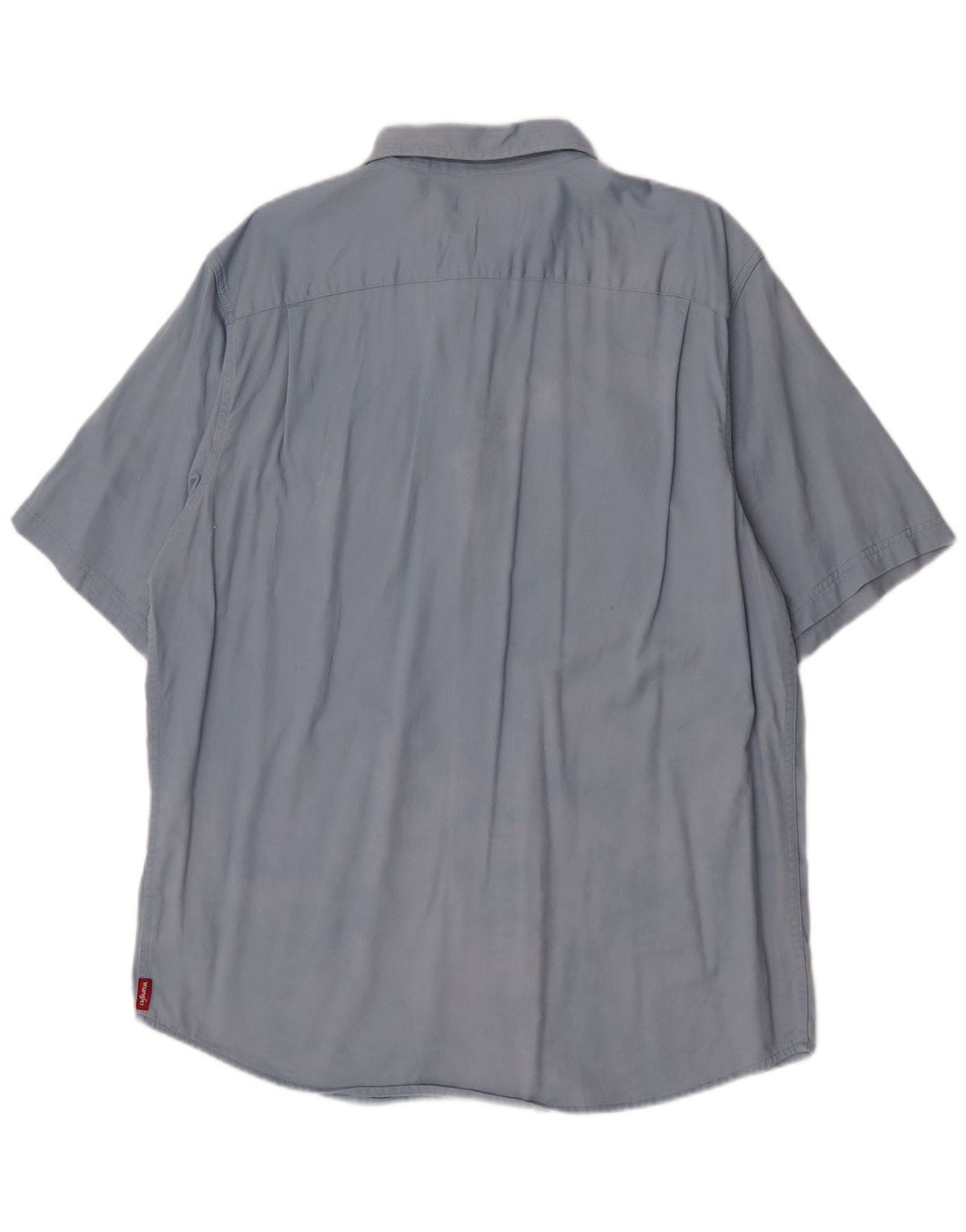 Camicia a maniche corte da uomo Wrangler grande in cotone blu