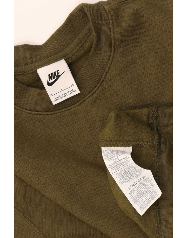Felpa Nike da uomo, maglione piccolo, cotone kaki