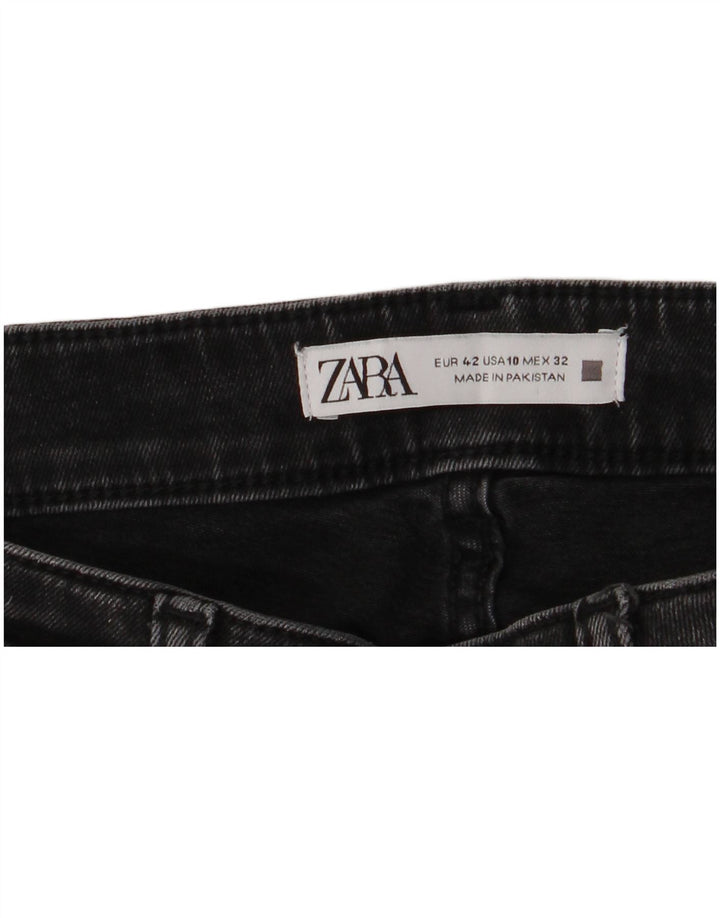 Jeans slim da donna ZARA EU 42 Large W32 L27 Nero