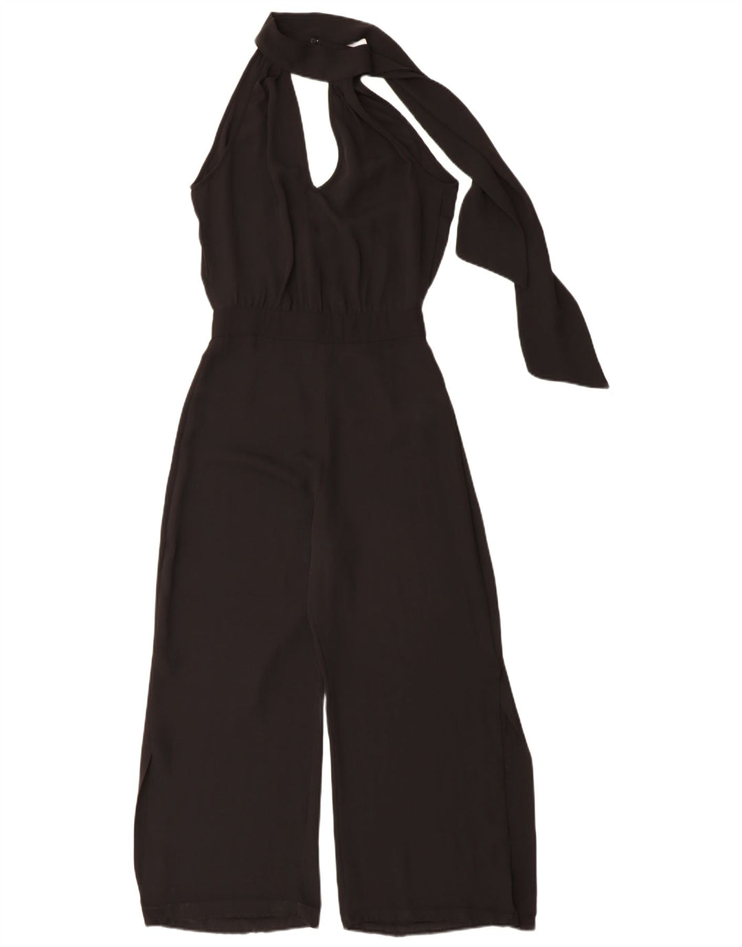 Tuta da donna Zara con scollo all'americana UK 6 XS poliestere nero