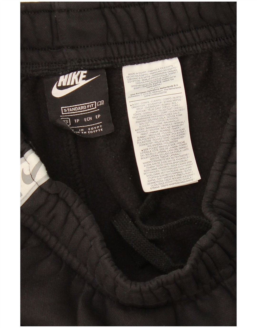 NIKE Pantaloni da tuta da uomo con vestibilità grafica standard Joggers XS in cotone nero