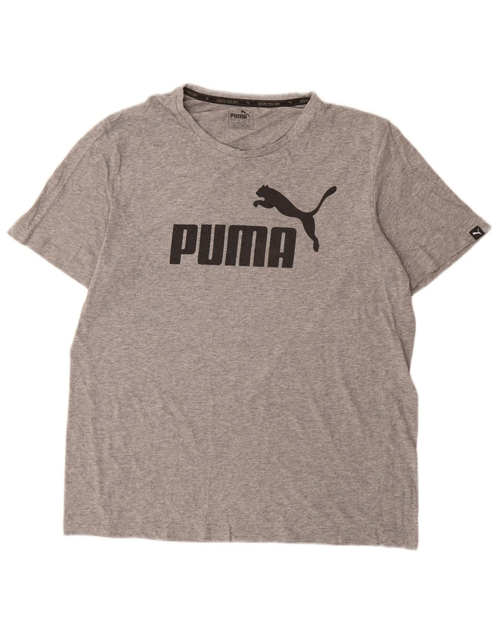 T-shirt grafica da uomo Puma Large grigia