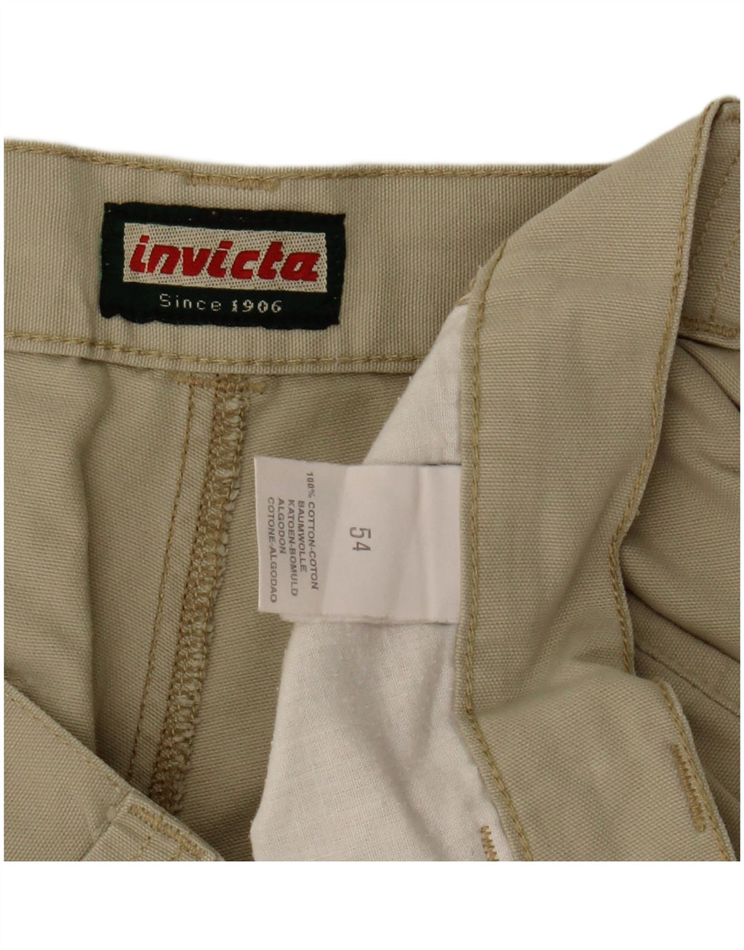 Pantaloncini cargo da uomo Invicta IT 54 2XL W36 Cotone beige