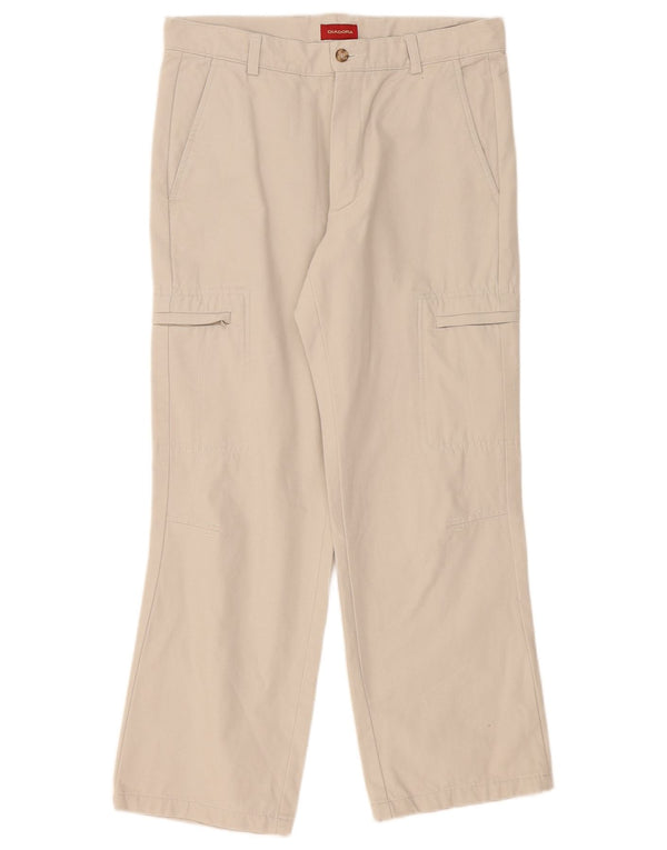 Pantaloni cargo dritti da donna Diadora IT 48 XL W32 L28 Cotone Beige