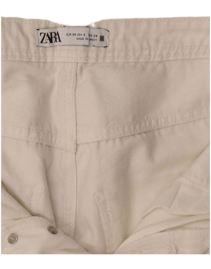 Jeans dritti da donna Zara EU 38 Small W28 L29 Bianco