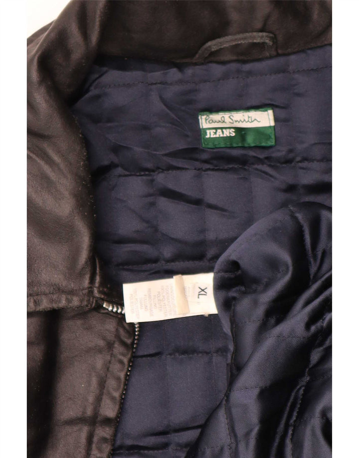Giacca in pelle da uomo Paul Smith UK 42 XL Nera