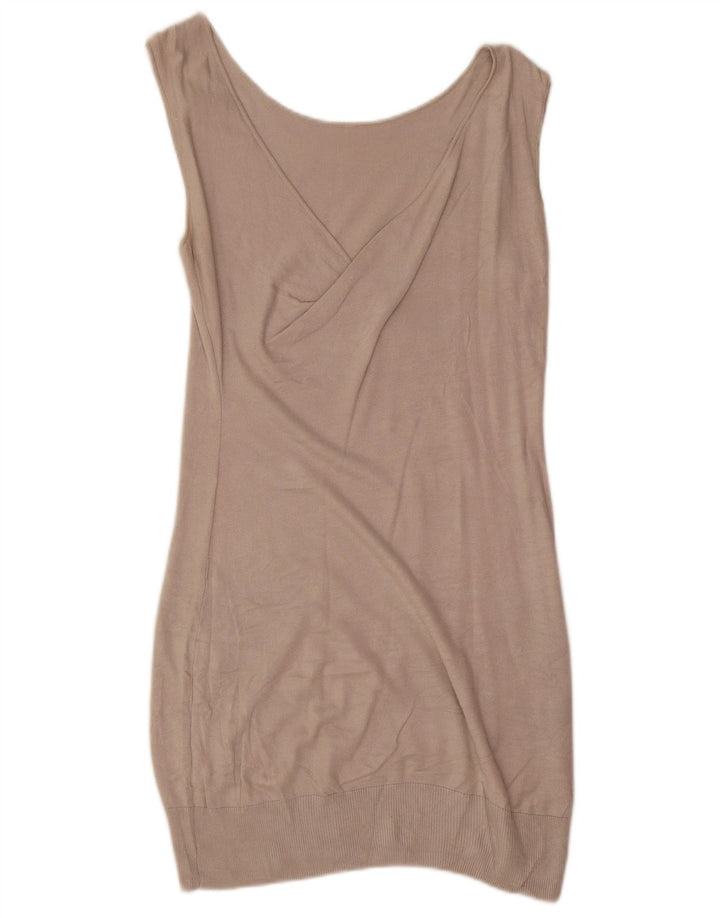 Abito maglione senza maniche da donna Massimo Dutti UK 12 Beige medio