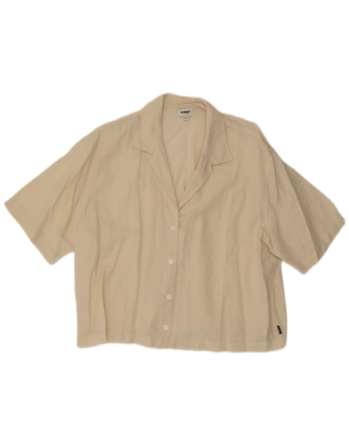 Camicia oversize a maniche corte da donna Wrangler UK 16 grande bianco sporco