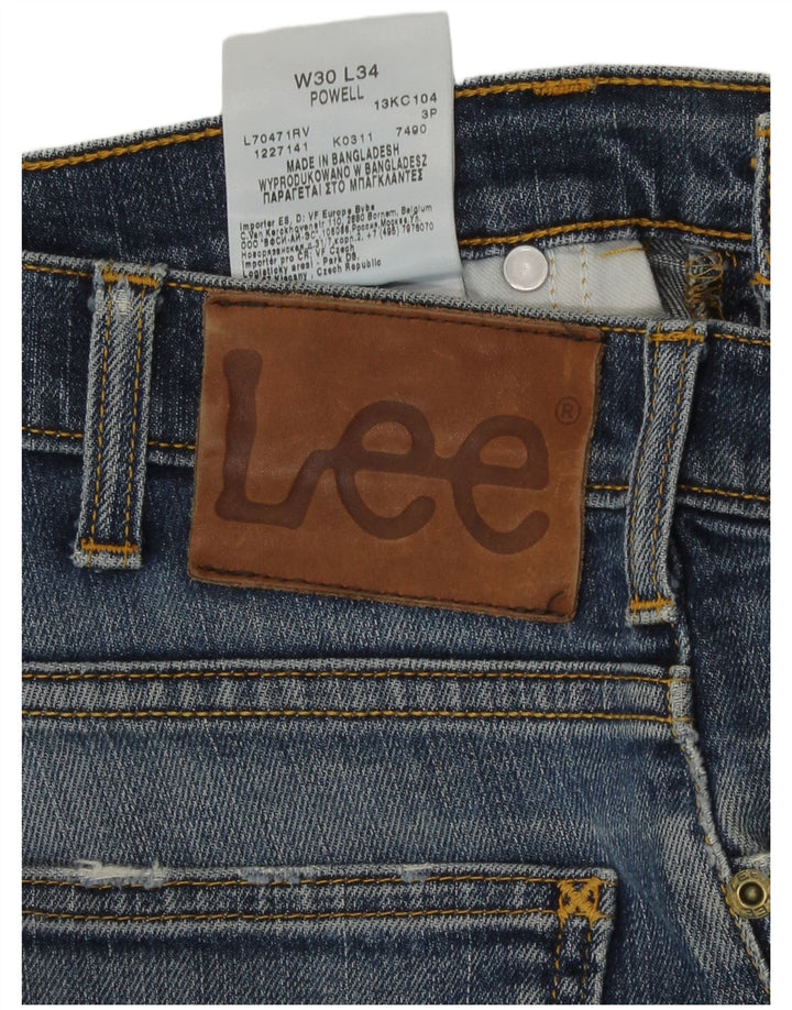Pantaloncini di jeans Powell da uomo Lee W30 cotone blu medio