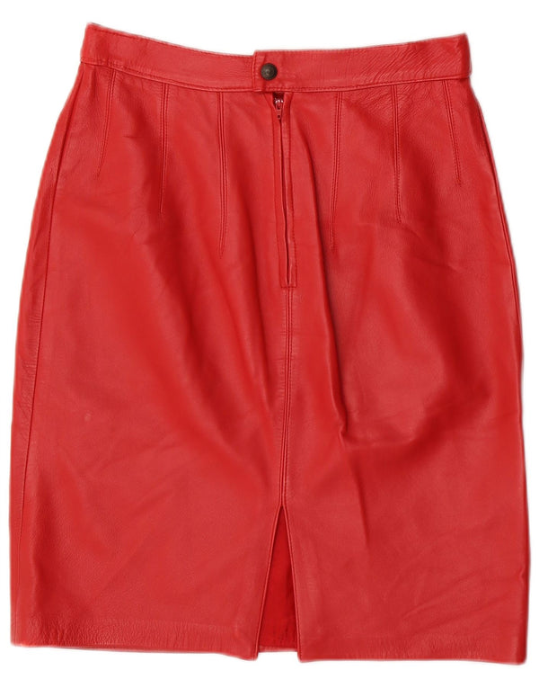 Gonna in pelle vintage da donna W26 piccola rossa