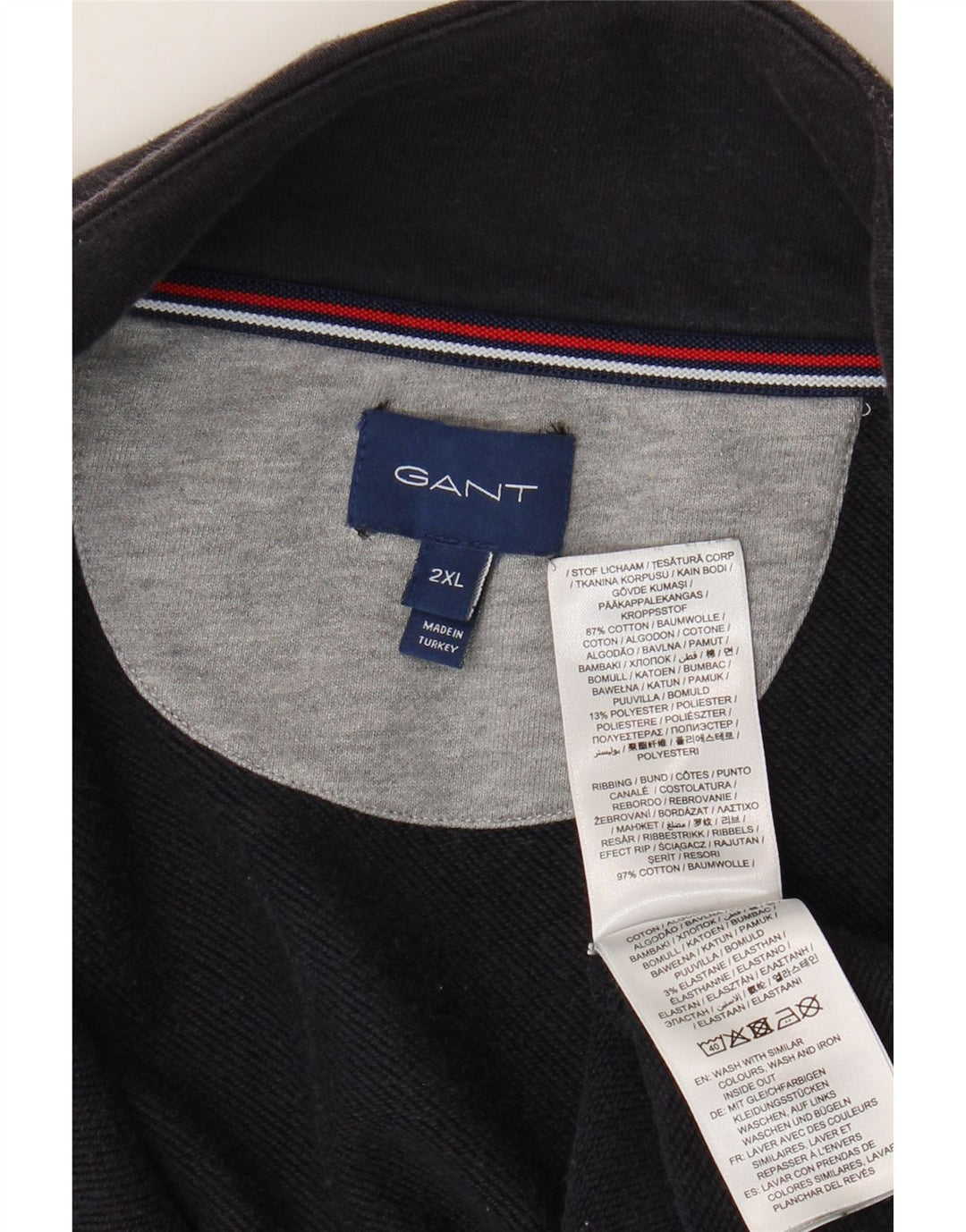 Giacca da tuta da uomo GANT 2XL in cotone blu navy