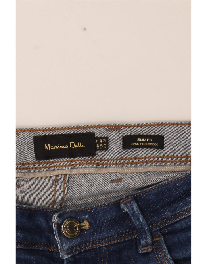 MASSIMO DUTTI Mens Slim Jeans EU 40 Medium W31 L29 Blue Cotton Vintage Massimo Dutti and Second-Hand Massimo Dutti from Messina Hembry 