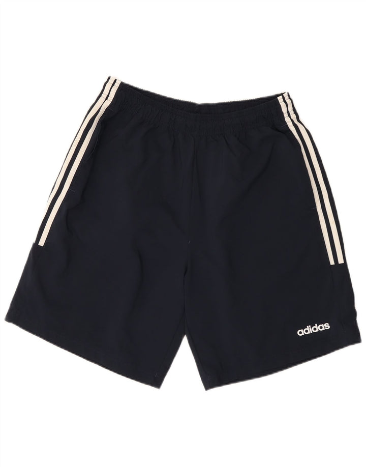 Pantaloncini sportivi da uomo Adidas Large blu navy in poliestere