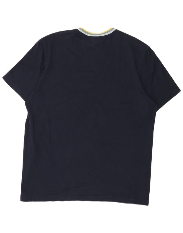 T-shirt da uomo Regular Fit Lacoste taglia 6 XL in cotone blu navy