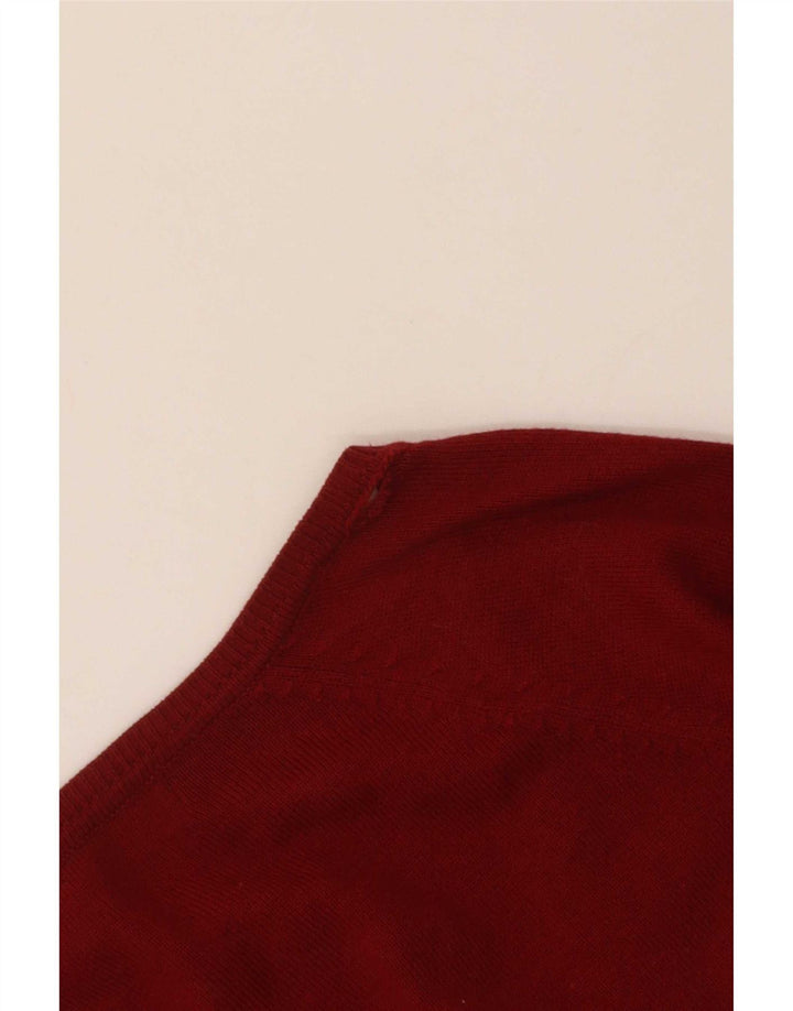 Maglione cardigan da donna Zara UK 12 cotone rosso medio