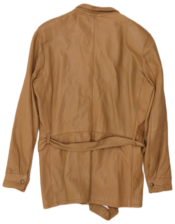 Giacca in Pelle Donna VINTAGE IT 46 Large Marrone