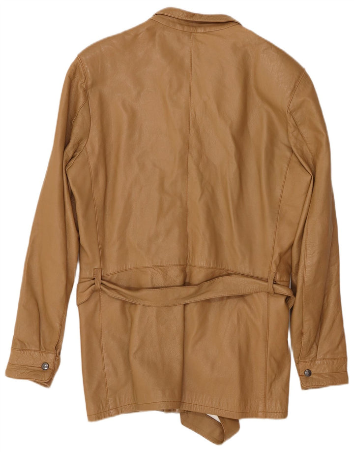 Giacca in Pelle Donna VINTAGE IT 46 Large Marrone