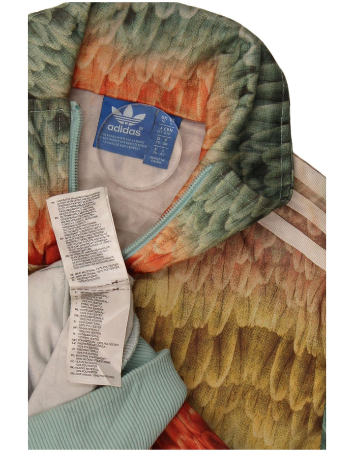 Giacca da ginnastica da donna Adidas UK 10 Small multicolore geometrica