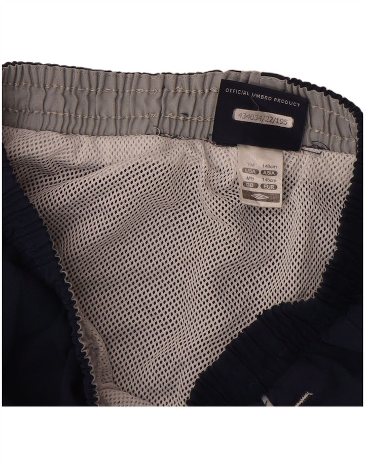 Pantaloncini sportivi grafici da ragazzo Umbro 9-10 anni medio poliestere blu navy