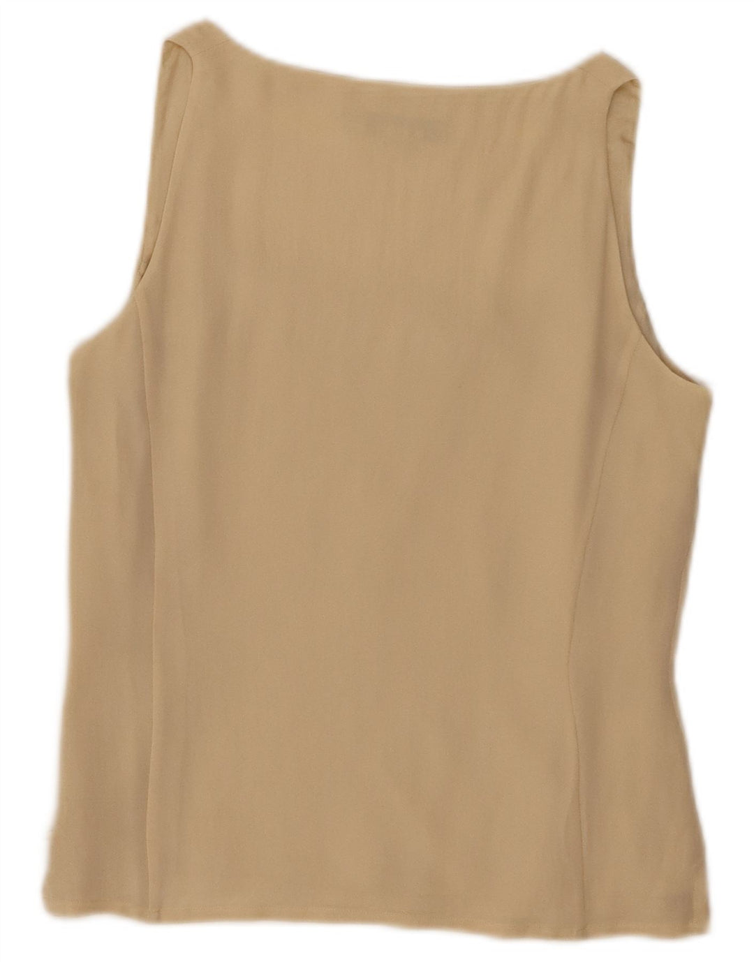 Blunauta Blusa Donna Senza Maniche Top IT 42 Beige Medio Seta