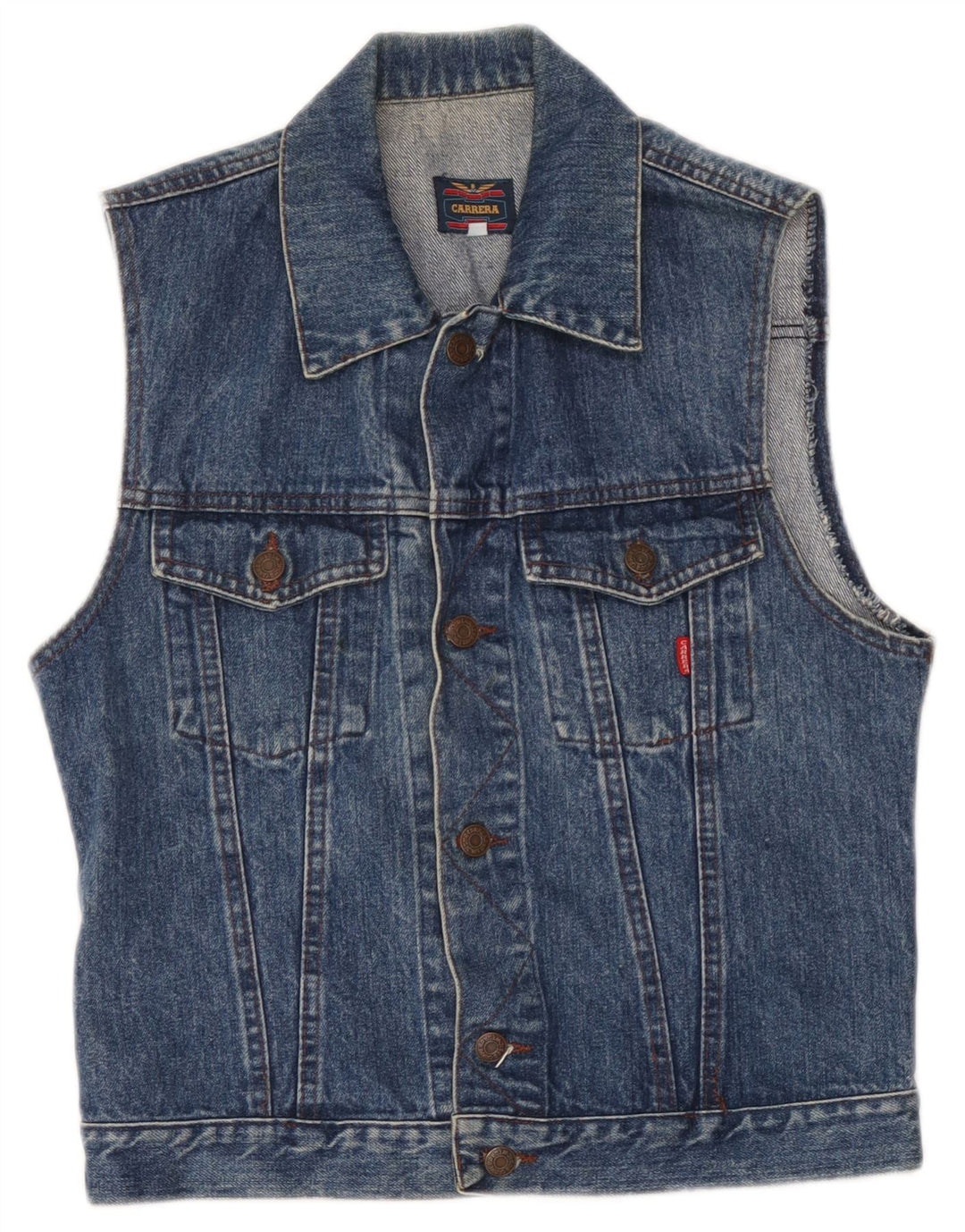 Gilet in denim da uomo Carrera UK 36 piccolo blu