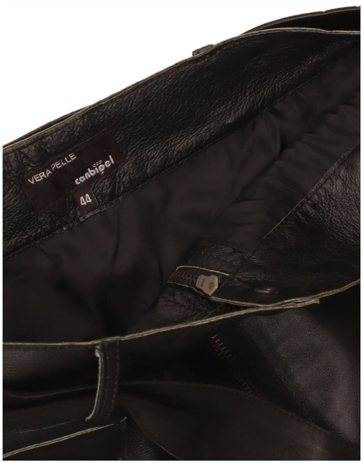 Mini Gonna Donna Conbipel in Pelle IT 44 Media W34 Pelle Nera