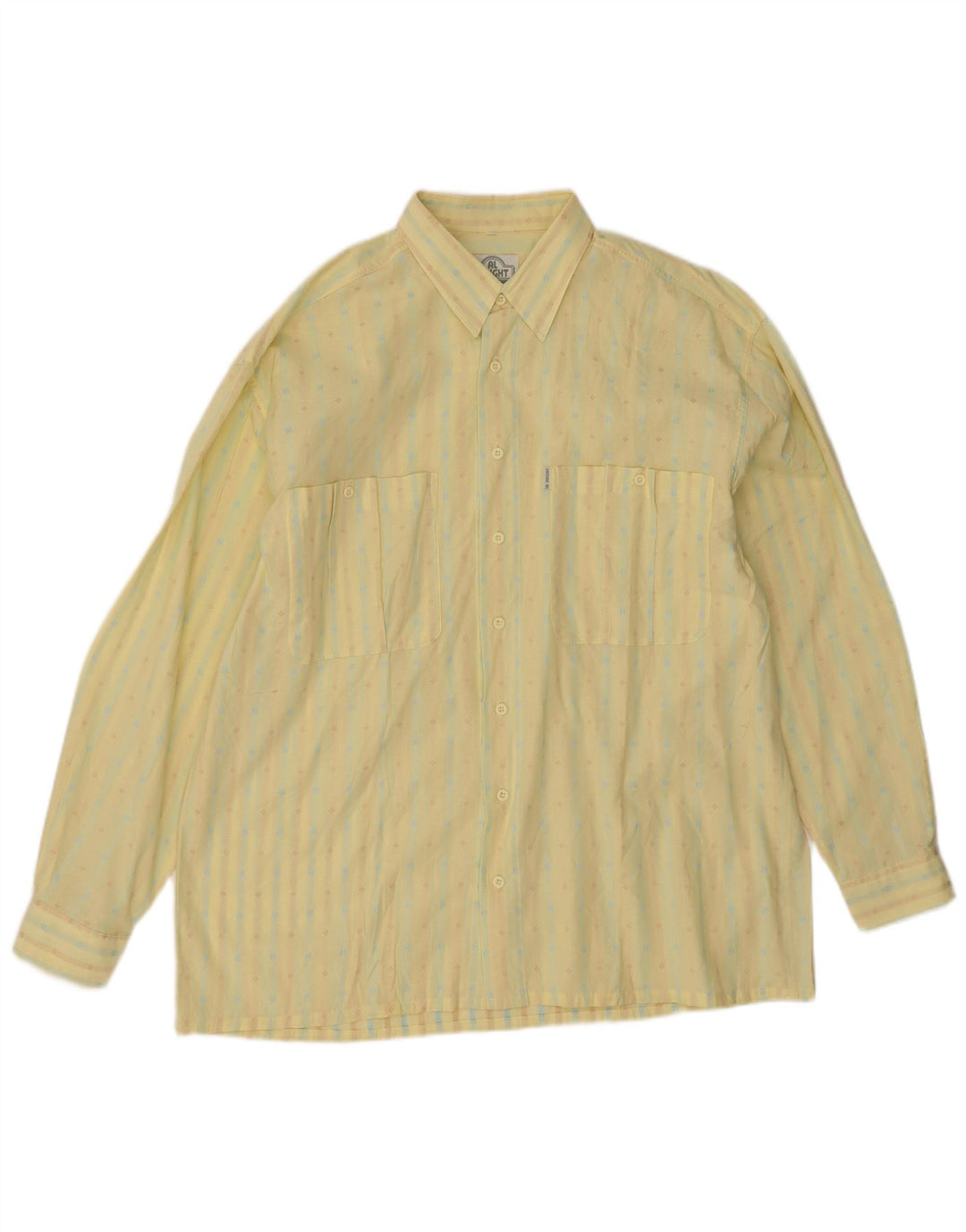 Camicia da uomo Al Bright taglia 43 a righe grandi gialle