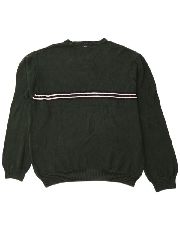 Maglione maglione girocollo da uomo NAUTICA 2XL cotone a righe verdi