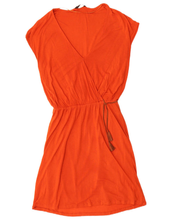 Massimo Dutti Womens Basic Dress UK 10 Small Orange