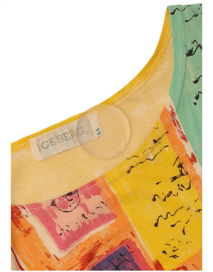 T-shirt grafica da donna Iceberg Top IT 44 giallo medio