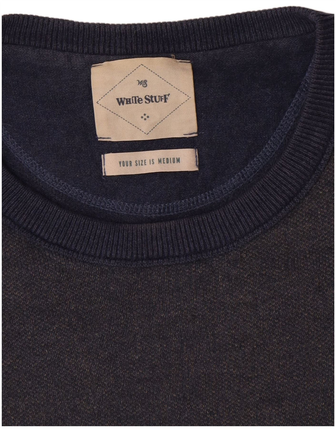 Felpa da uomo White Stuff in cotone medio blu navy