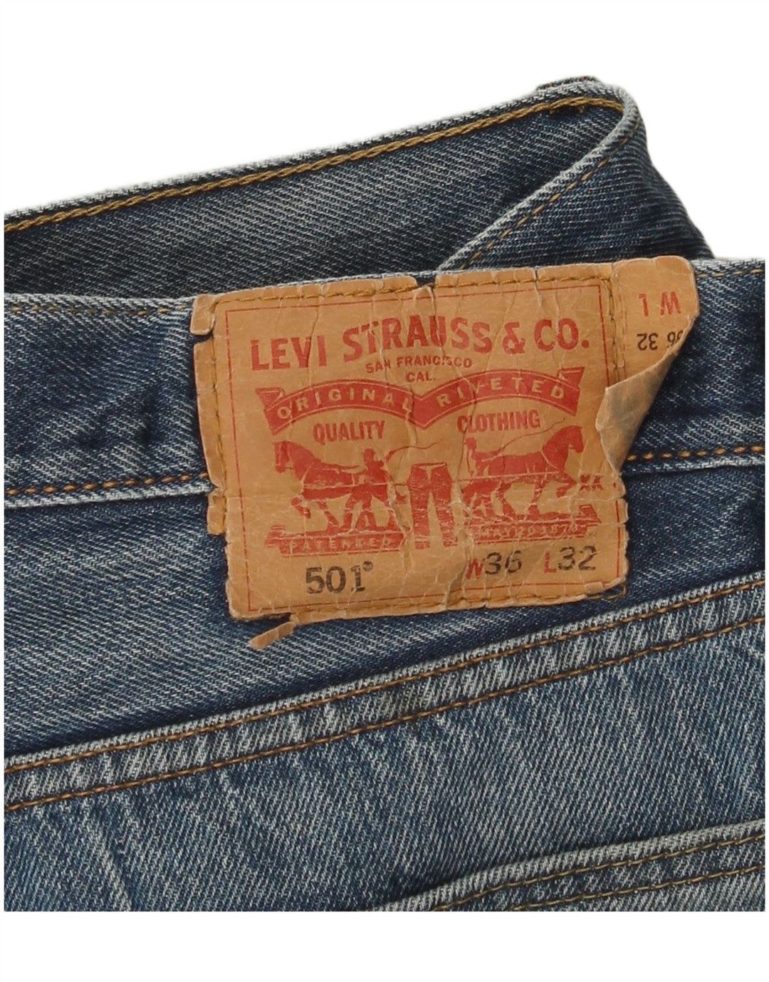 Levi's Uomo 501 Jeans dritti W36 L29 Cotone Blu