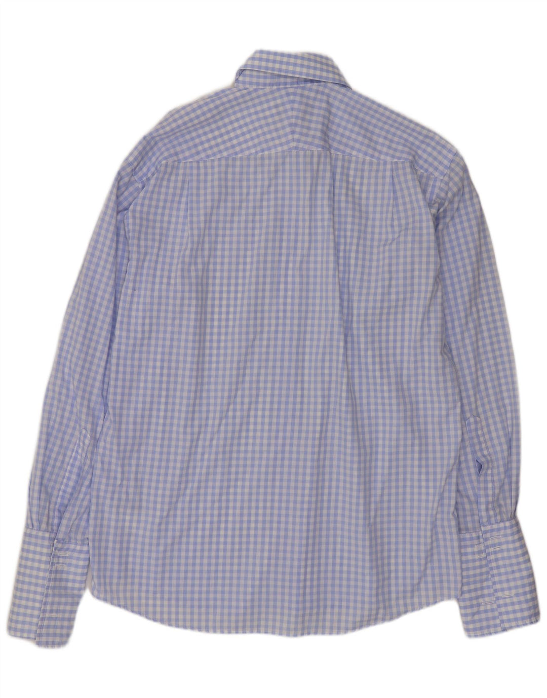 Camicia da uomo Van Heusen taglia 41 16 grande cotone a quadretti blu