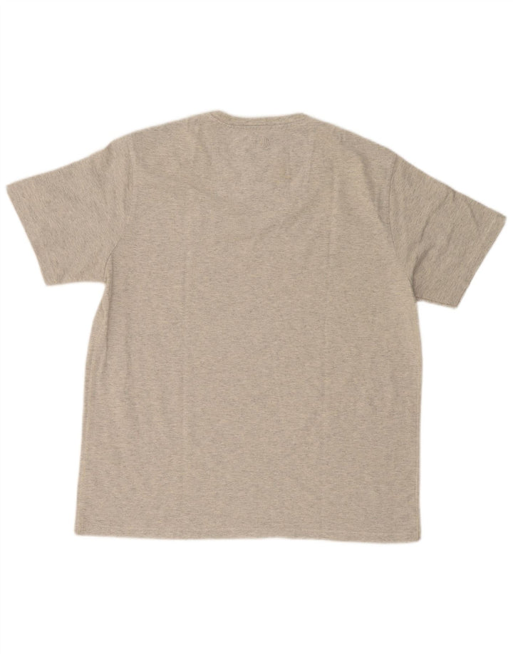 T-shirt grafica da uomo FAT FACE Top grande in cotone chiazzato grigio