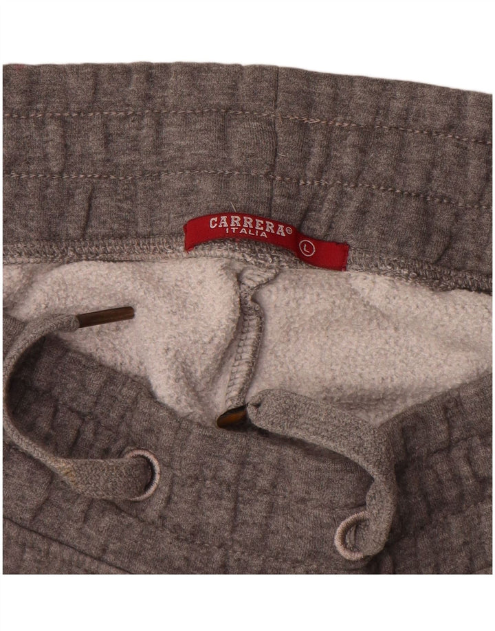 CARRERA Pantaloni da tuta da donna Joggers UK 14 Large Grigio Cotone