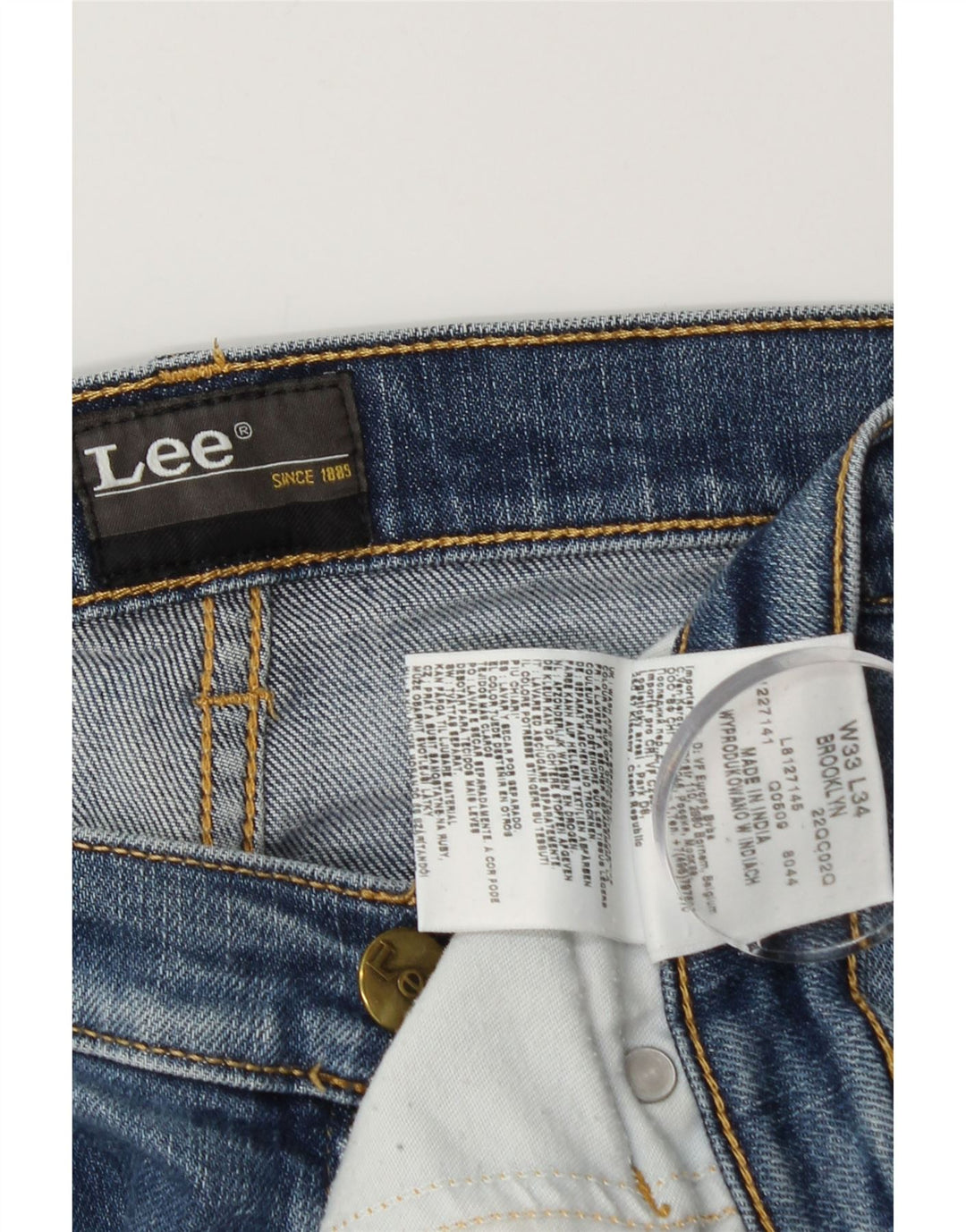 Jeans dritti da uomo Lee Brooklyn W33 L29 cotone blu