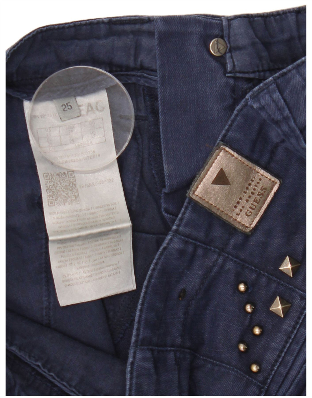 Jeans GUESS Slim da Donna W27 L28 Blu Navy Cotone