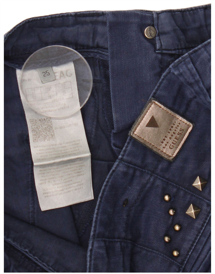Jeans GUESS Slim da Donna W27 L28 Blu Navy Cotone