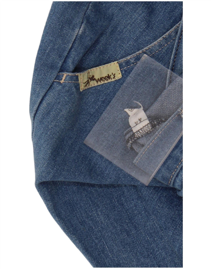 Jeans affusolati da donna vintage IT 44 medio W30 L27 cotone blu