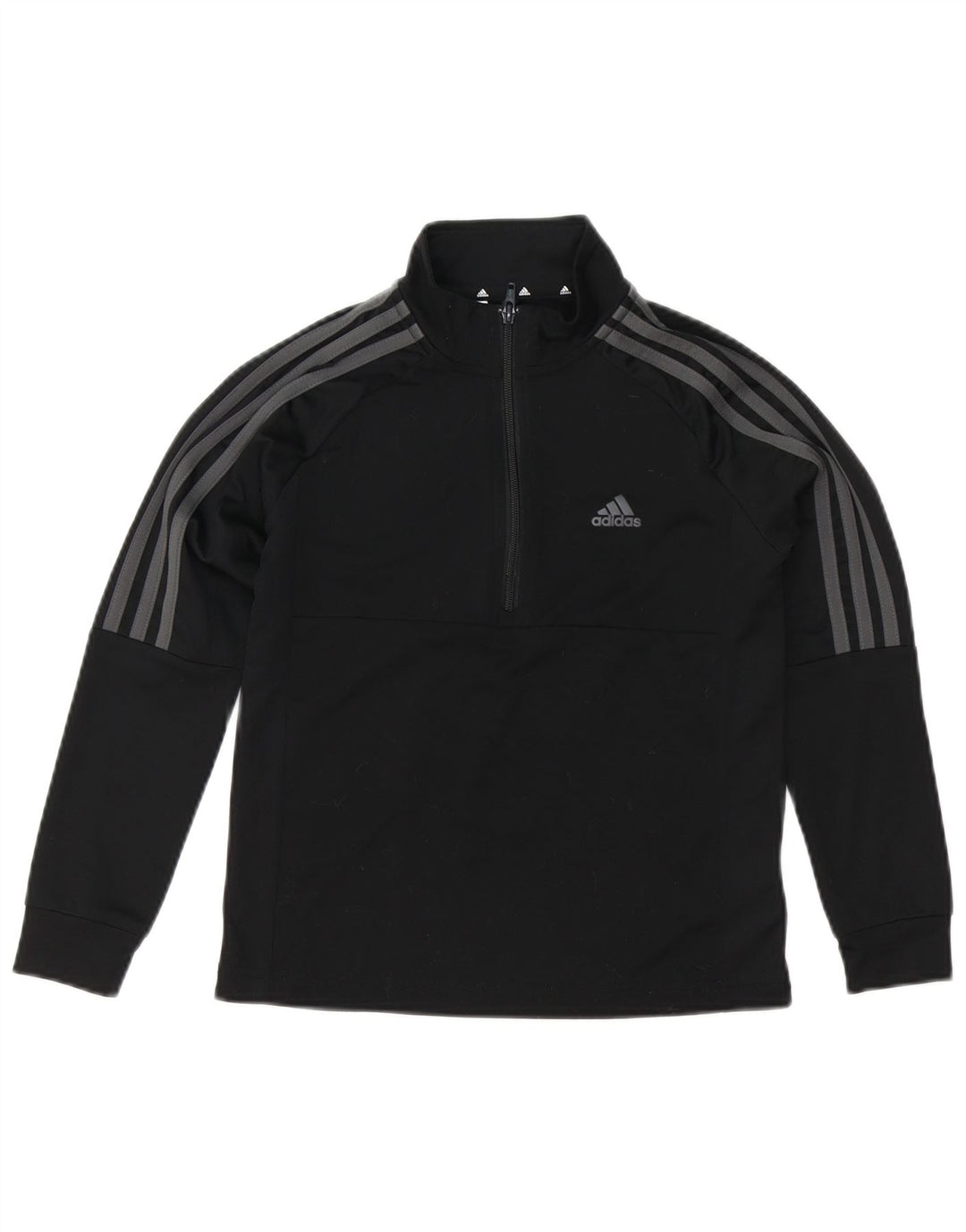 Top della tuta pullover Adidas Aeroready Zip Neck da ragazzo 9-10 anni nera