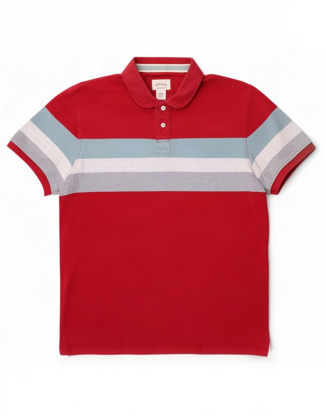 Polo da uomo Fat Face Grande cotone a righe rosse