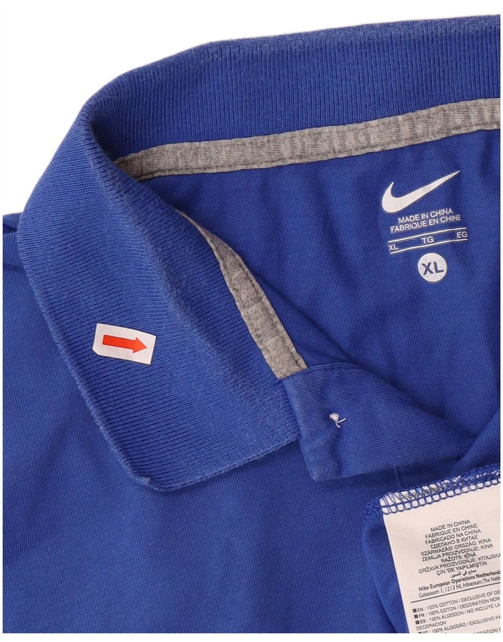 Polo NIKE da uomo XL in cotone blu