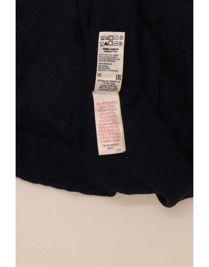 Maglione maglione girocollo da donna Marks & Spencer UK 12 medio blu navy