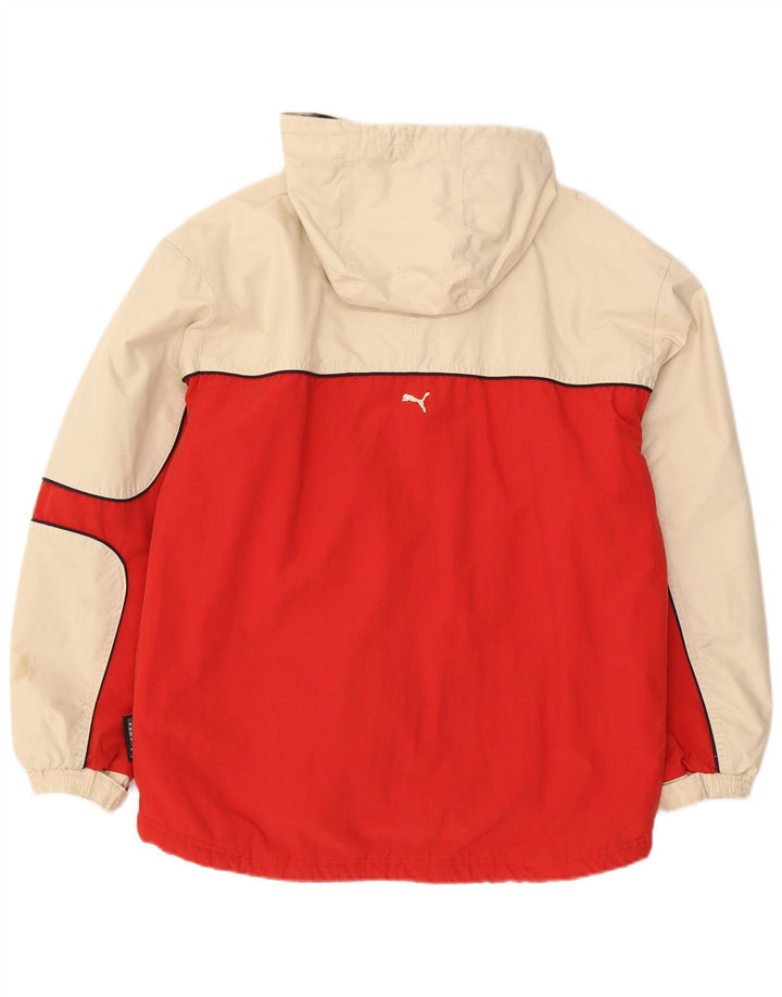 Giacca a vento con cappuccio da uomo Puma UK 38 Medium Red Colourblock