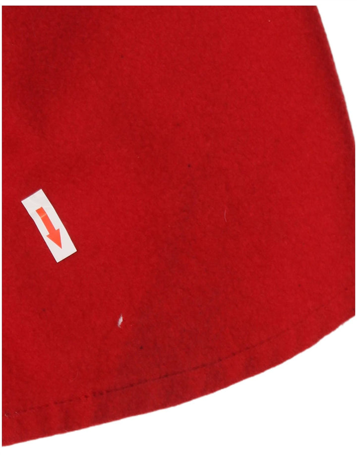 Cappotto poncho con cappuccio da donna Jimmy Hourihan taglia unica in lana rossa