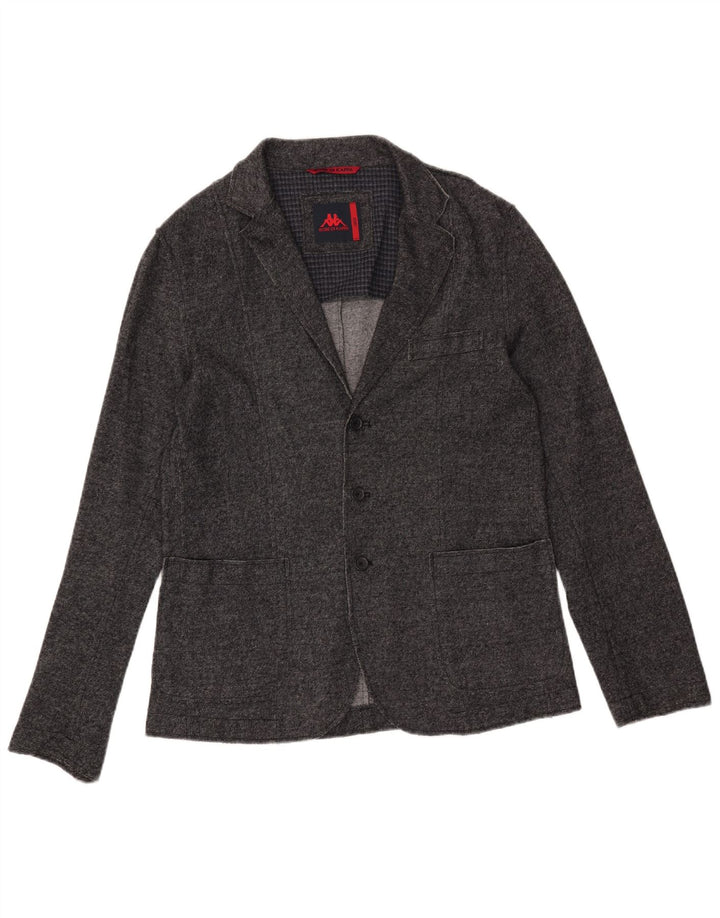 Giacca blazer da uomo a 3 bottoni Kappa UK 40 grande cotone grigio