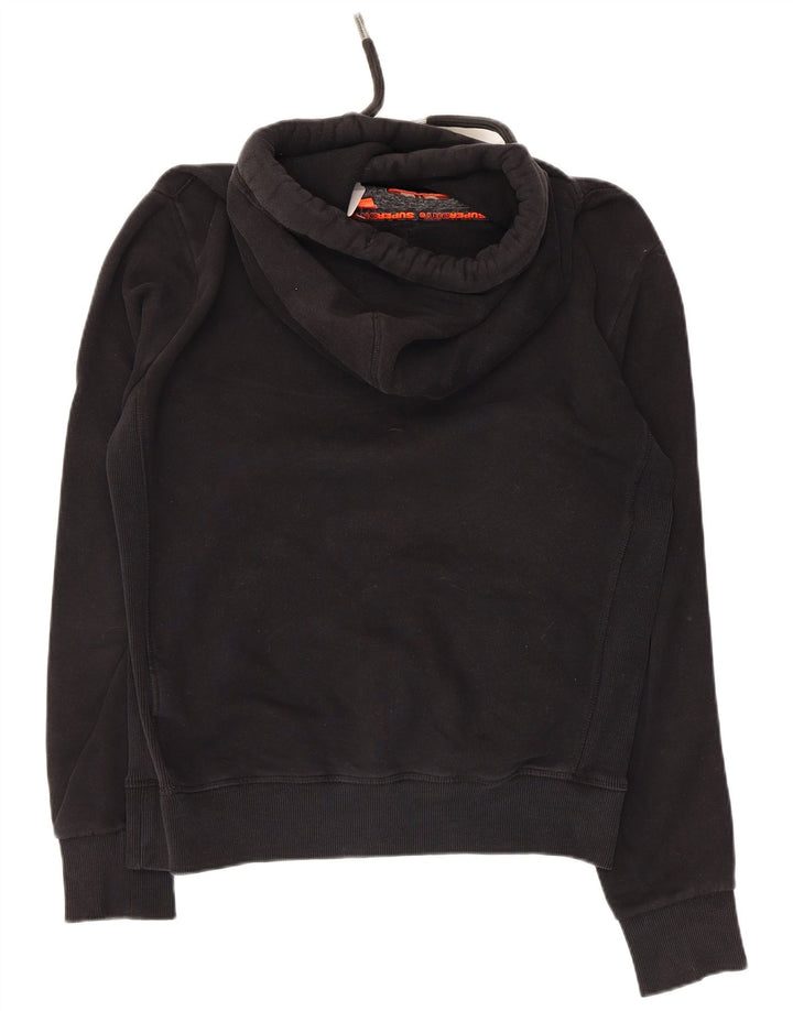Maglione con cappuccio da uomo SUPERDRY in cotone nero medio