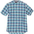 TOMMY HILFIGER Mens Short Sleeve Shirt Small Blue Check Cotton