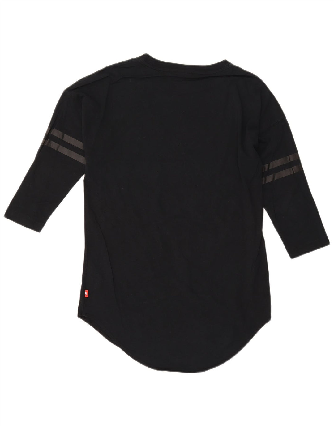 Top Nike da uomo con grafica manica a 3/4 piccola in cotone nero